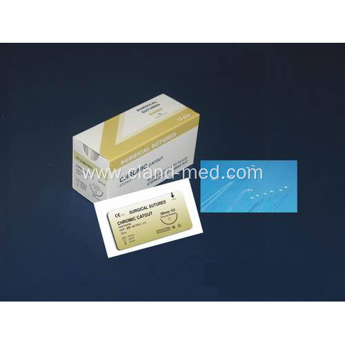 Sterile Medical Surgical Sutures Chromic Catgut With Needle